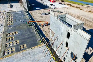 Example of construction aerial photo for informational purposes