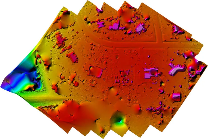 Example elevation map of neighborhood near Houston Texas